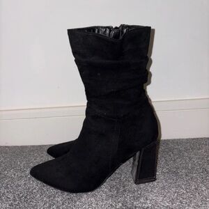 Boots Elegant Black Heeled Boots